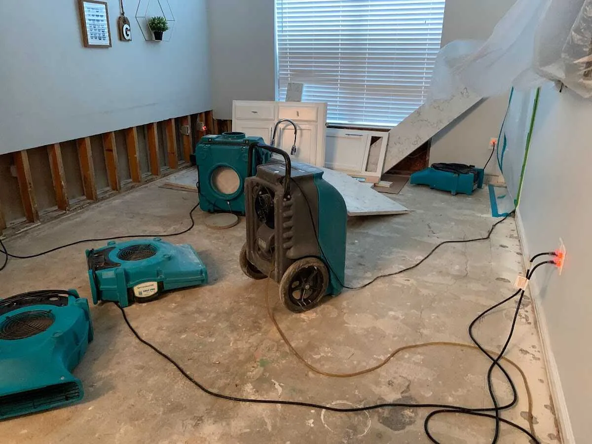 Dehumidifier in flood-cut room for Water Extraction & Removal in Weehawken